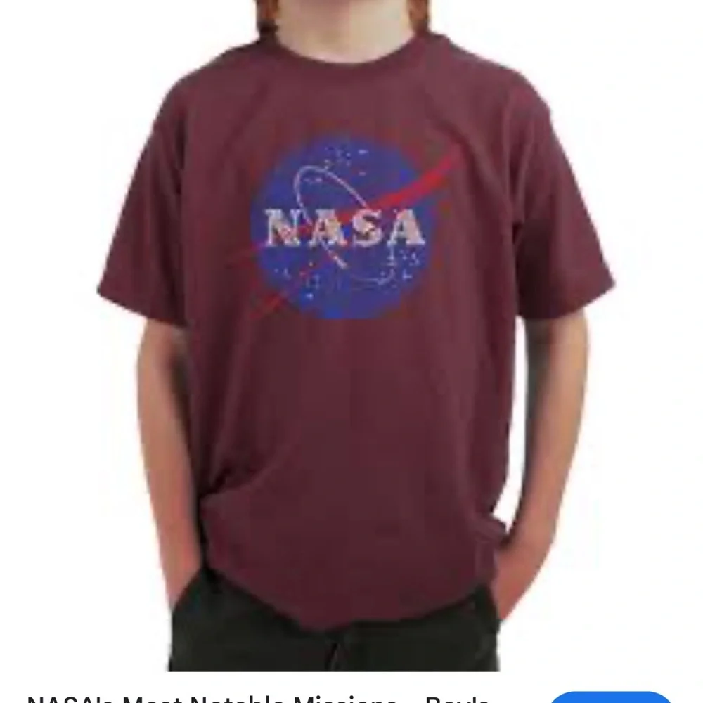 NASA's Most Notable Missions - Boy's Word Art T-shirt New Size Youth Large